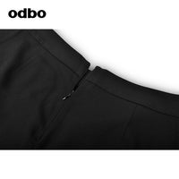 【商場同款】odbo/歐迪比歐高腰闊腿褲女夏季2022年新款百休閒褲